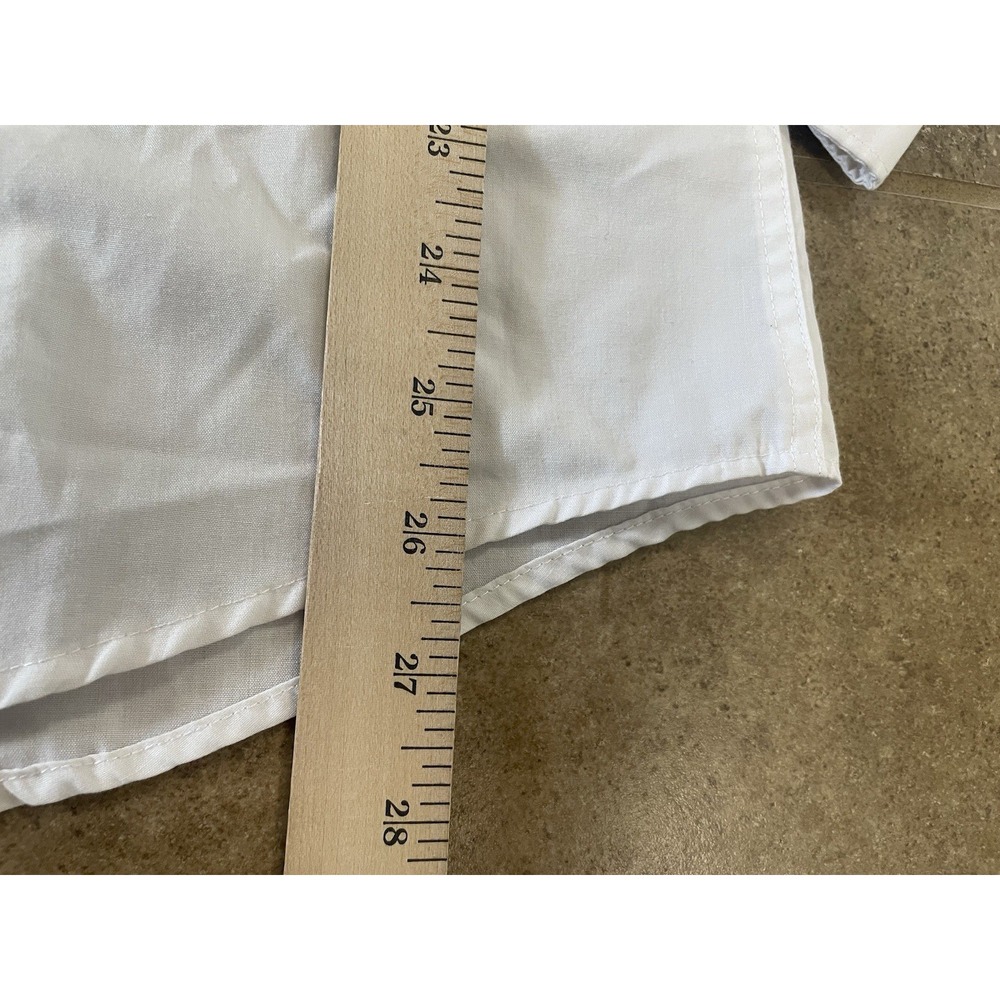 H&M White Long-Sleeve Slim Fit Men's Sz M Dress Shirt Button-Up Easy Iron - Picture 5 of 8